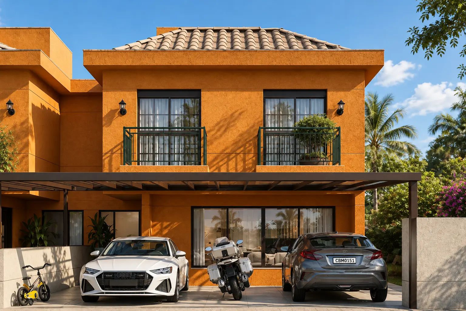 perspectiva da casa projetada